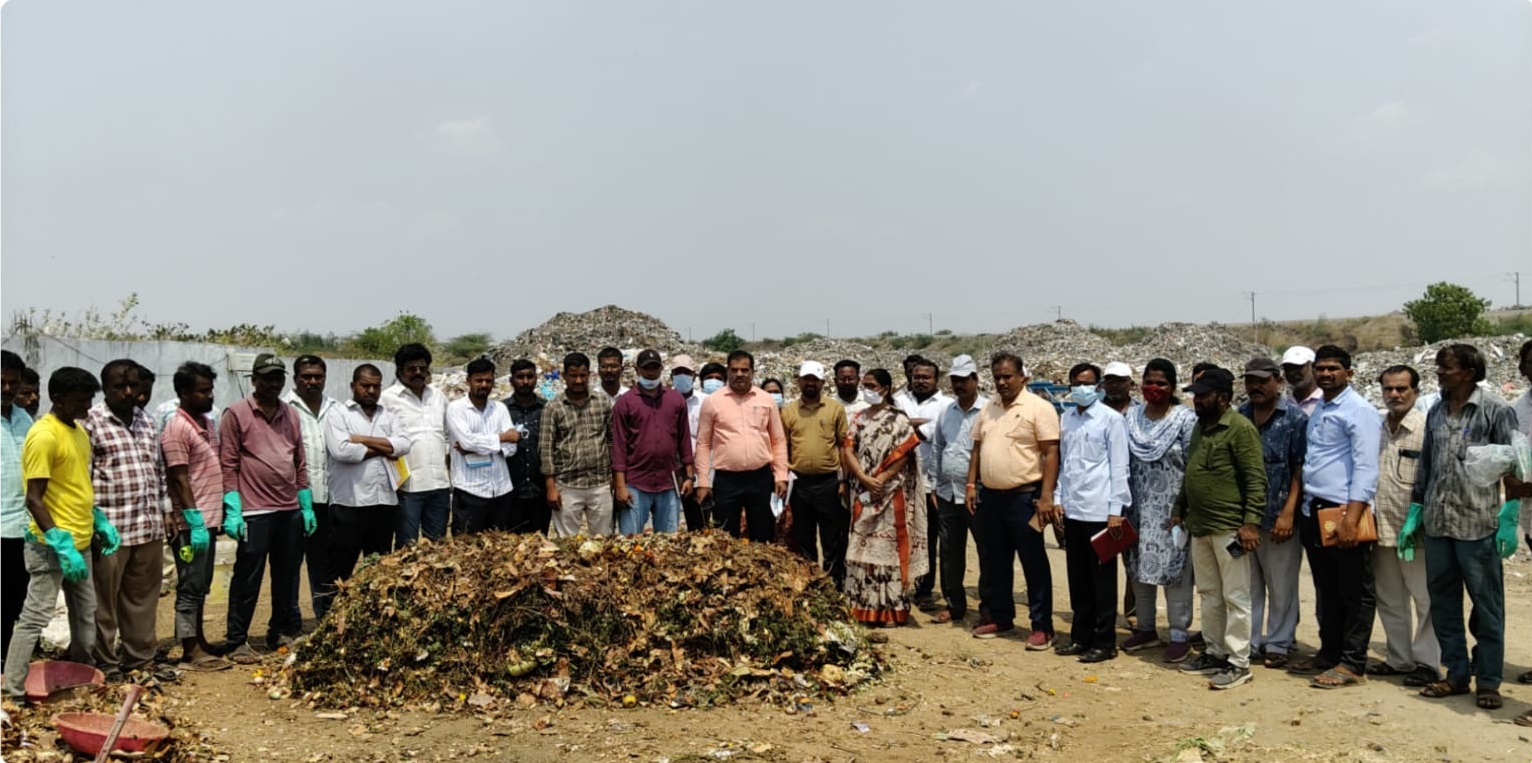 Windrow composting training program at dumpyard by Hemalatha,CDO