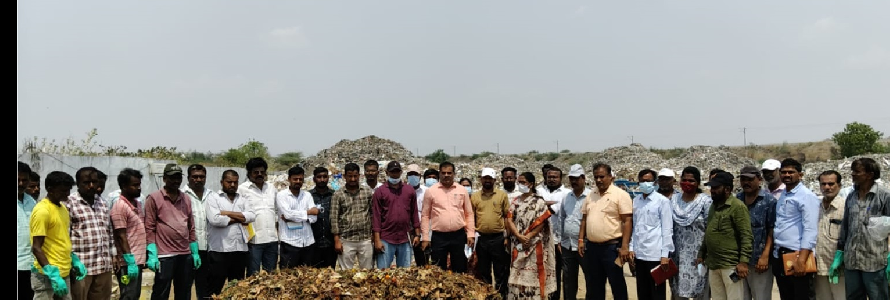 Windrow composting training program at dumpyard by Hemalatha,CDO